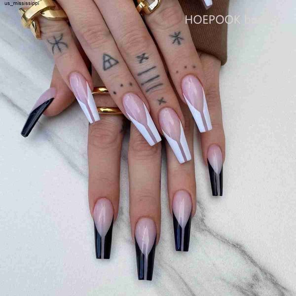 false nails 24pcs french black white long ballet false nails art artificial acrylic press on nail set full cover fake nails women decoration, Red;gold
false nails 24pcs french black white long ballet false nails art artificial acrylic press on nail set full cover fake nails women decoration, Red;gold