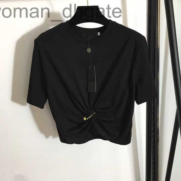 women's t-shirt designer2023 designer's women's t-shirt new waist metal large pin no print short style slimming tall short sl, White
women's t-shirt designer2023 designer's women's t-shirt new waist metal large pin no print short style slimming tall short sl, White