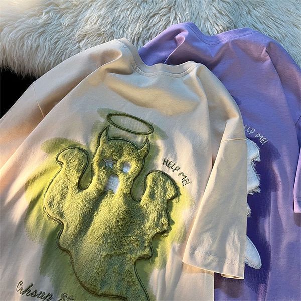 womens tshirt little devil flocking embroidery tshirt summer simple loose breathable campus cute graphic t shirts 230419, White
womens tshirt little devil flocking embroidery tshirt summer simple loose breathable campus cute graphic t shirts 230419, White