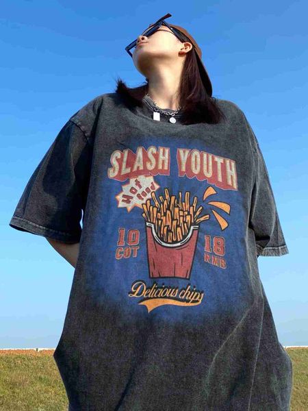 women's tshirt 2023 wowac niche high street american washed tshirt for couples vintage loose fitting oversize trend short sleeved 23041, White
women's tshirt 2023 wowac niche high street american washed tshirt for couples vintage loose fitting oversize trend short sleeved 23041, White