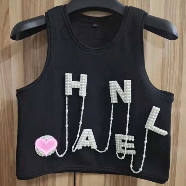 women's tanks & camis designer heavy handmade 2023 summer new pearl chain pendant small fragrance short loose knitted sleeveless tank f, White
women's tanks & camis designer heavy handmade 2023 summer new pearl chain pendant small fragrance short loose knitted sleeveless tank f, White