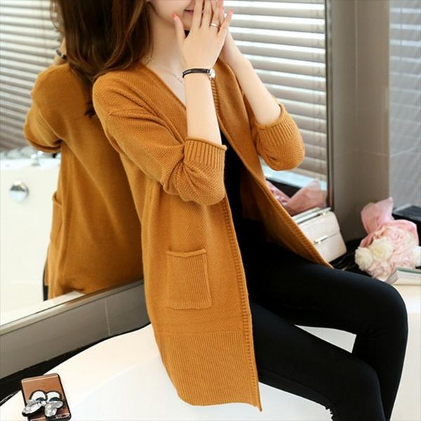 sweaters knitted cardigan women korean sweater long sleeve v neck casual long knitted cardigan women slim sweater jumper outwear, White;black
sweaters knitted cardigan women korean sweater long sleeve v neck casual long knitted cardigan women slim sweater jumper outwear, White;black