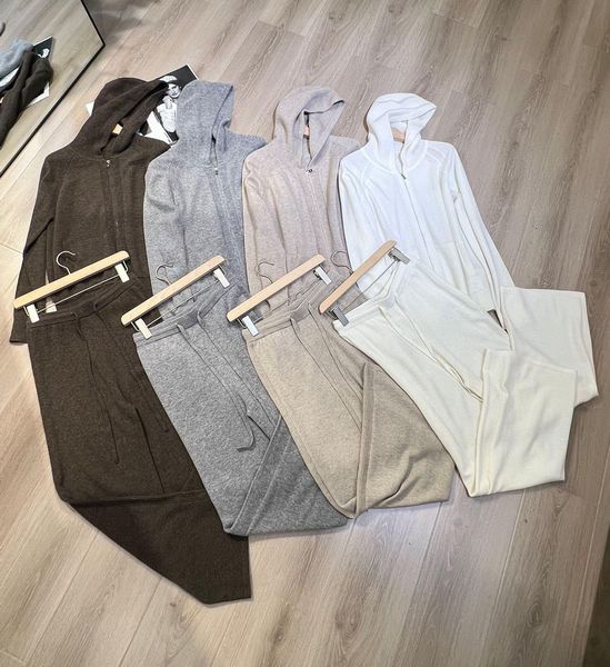 pants fall luxurious knitted hooded zipped cardigan wide leg casual 100% cashmere knitted pants suit, White
pants fall luxurious knitted hooded zipped cardigan wide leg casual 100% cashmere knitted pants suit, White