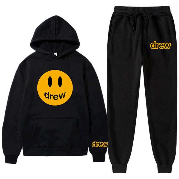 sweater drew mens hoodie trendy fashion male and female celebrity same style sweater set hoodiesports pants 2piece, Black
sweater drew mens hoodie trendy fashion male and female celebrity same style sweater set hoodiesports pants 2piece, Black