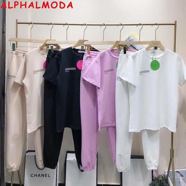 dress alphalmoda 2021 spring new arrival shortsleeved letter tshirt + jogger pants women 2pcs fashion suit, White
dress alphalmoda 2021 spring new arrival shortsleeved letter tshirt + jogger pants women 2pcs fashion suit, White