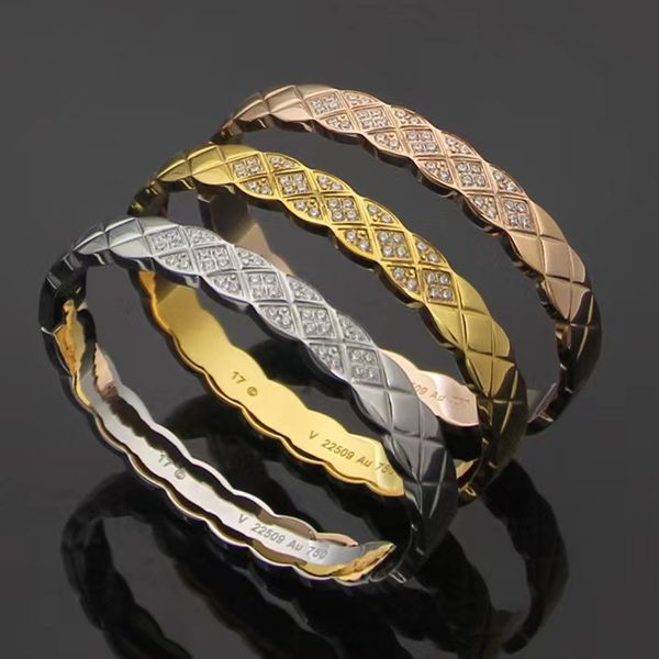 brand classic titanium steel crystal cuff bracelet new fashion diamond designer bracelet for women 18k gold luxury jewelry, White
brand classic titanium steel crystal cuff bracelet new fashion diamond designer bracelet for women 18k gold luxury jewelry, White