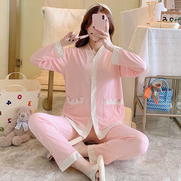 spring and summer pajamas women's casual minimalist small style long sleeved pants home wear two-piece set can be worn externally
spring and summer pajamas women's casual minimalist small style long sleeved pants home wear two-piece set can be worn externally