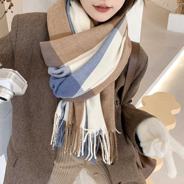 scarves korean style plaid scarf winter women student cotton cashmere thickened warm scarves autumn female girls tassel wrap shawls new aa23, Blue;gray
scarves korean style plaid scarf winter women student cotton cashmere thickened warm scarves autumn female girls tassel wrap shawls new aa23, Blue;gray