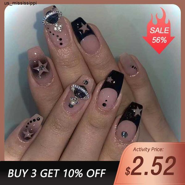 false nails 24pcs planets black press on nails y2k false nails set rhinestone full acrylic artificial nails reusable french long fake tips j, Red;gold
false nails 24pcs planets black press on nails y2k false nails set rhinestone full acrylic artificial nails reusable french long fake tips j, Red;gold