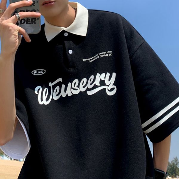 men's t shirts privathinker turn down collar t shirts fashion loose korean clothing short sleeve hip hop casual male letter graphic 23, White;black
men's t shirts privathinker turn down collar t shirts fashion loose korean clothing short sleeve hip hop casual male letter graphic 23, White;black