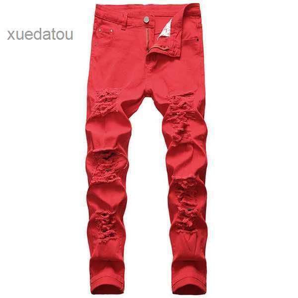 white men ripped red jeans black stretch slim fit spring autumn denim pants distressed hip hop streetwear biker jeans pants x0621 2 7jn4, Blue
white men ripped red jeans black stretch slim fit spring autumn denim pants distressed hip hop streetwear biker jeans pants x0621 2 7jn4, Blue