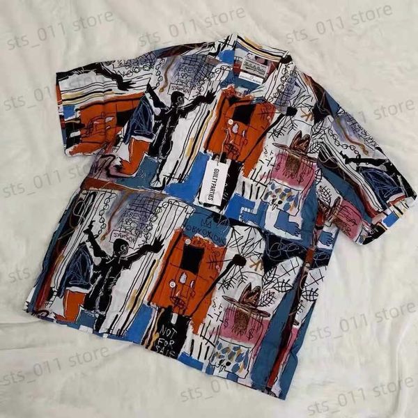 men's casual shirts graffiti wacko maria shirt men women casual summer hawaiian tees shirts t230419, White;black
men's casual shirts graffiti wacko maria shirt men women casual summer hawaiian tees shirts t230419, White;black