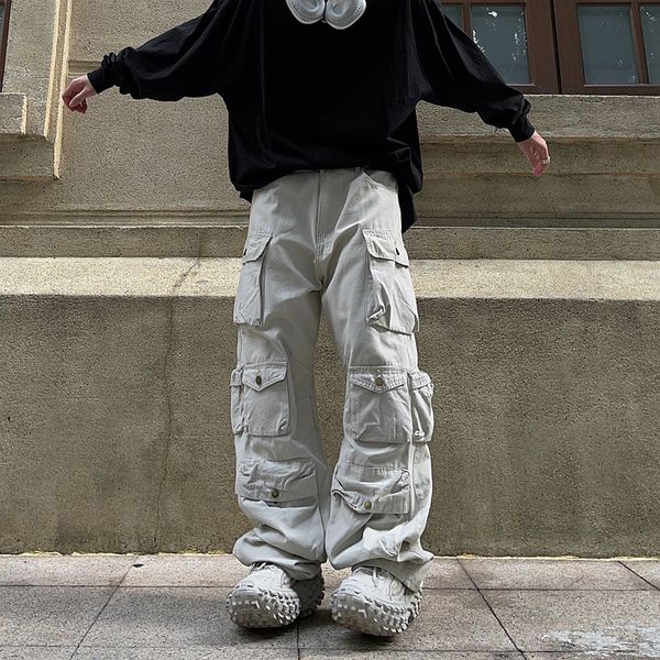 mens pants retro multpockets streetwear solid color overalls male and female straight harajuku baggy casual cargos loose oversize trousers 2, Black
mens pants retro multpockets streetwear solid color overalls male and female straight harajuku baggy casual cargos loose oversize trousers 2, Black
