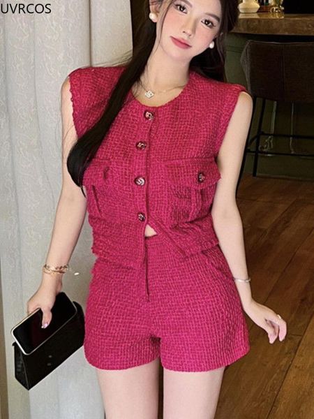 dress sweet lolita tweed 2 piece set women short sleeveless vest crop high waist shorts suits female woolen two piece pants sets, White
dress sweet lolita tweed 2 piece set women short sleeveless vest crop high waist shorts suits female woolen two piece pants sets, White