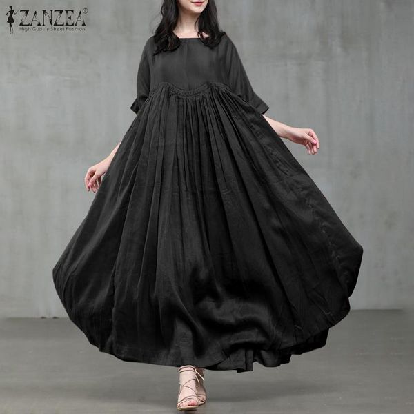 dresses zanzea women vintage pleated long dress summer sundress casual elegant solid o neck half sleeve party vestidos kaftan s, Black;gray
dresses zanzea women vintage pleated long dress summer sundress casual elegant solid o neck half sleeve party vestidos kaftan s, Black;gray