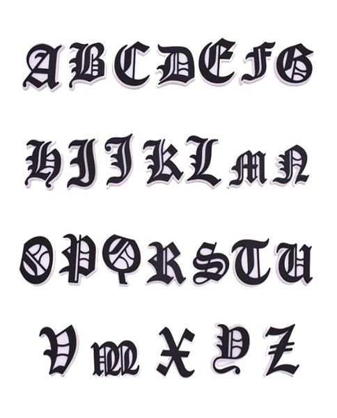 whole old english alphabet letters croc charms pvc shoe clog charms for wristband bracelet diy2093416, White;pink
whole old english alphabet letters croc charms pvc shoe clog charms for wristband bracelet diy2093416, White;pink