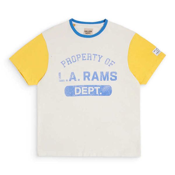 men's t-shirts galleryse depts designer brand lettering printed contrasting short sleeved trendy loose fitting distressed round neck hi, White;black
men's t-shirts galleryse depts designer brand lettering printed contrasting short sleeved trendy loose fitting distressed round neck hi, White;black