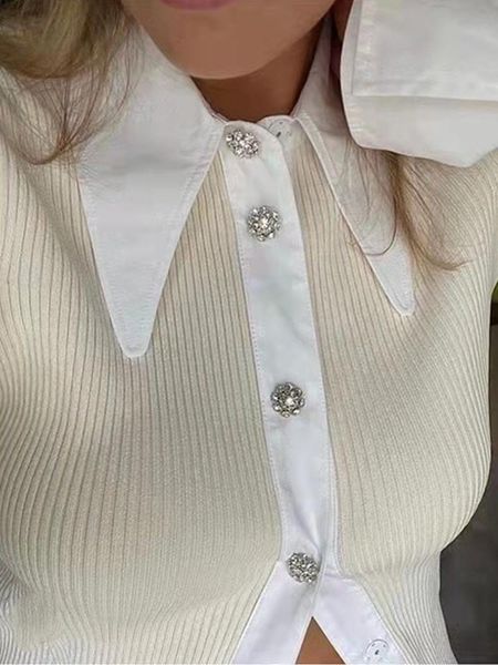 sweaters women sweaters 2022 spring new apricot flare sleeve lapel solid color elastic knitted 100% cotton cardigan, White;black
sweaters women sweaters 2022 spring new apricot flare sleeve lapel solid color elastic knitted 100% cotton cardigan, White;black