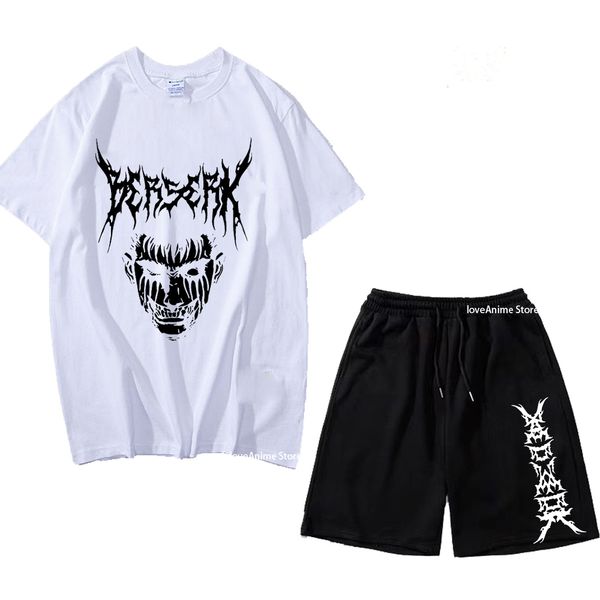 men's tracksuits anime t-shirt and shorts anime berserk oversized tracksuit men summer sport wear casual shorts sweatpants tracksuit se, Gray
men's tracksuits anime t-shirt and shorts anime berserk oversized tracksuit men summer sport wear casual shorts sweatpants tracksuit se, Gray