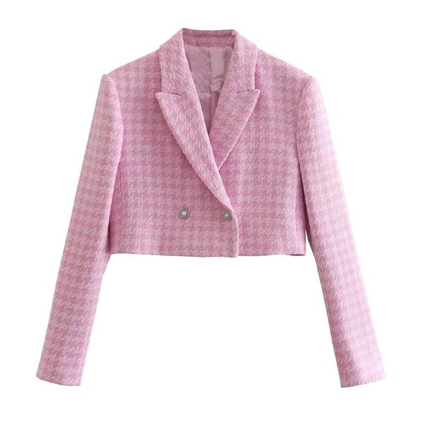pants 2022 spring women's jacket korean version super sweet pink houndstooth texture short suit jacket + skirt, White
pants 2022 spring women's jacket korean version super sweet pink houndstooth texture short suit jacket + skirt, White