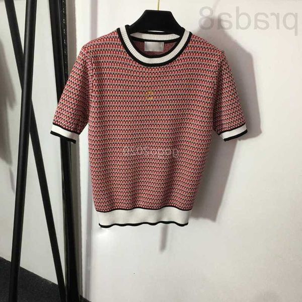 women's t-shirt designer 23ss new women tee knits t shirts with embroidered letter striped girl vintage crop runway stretch short slee, White
women's t-shirt designer 23ss new women tee knits t shirts with embroidered letter striped girl vintage crop runway stretch short slee, White