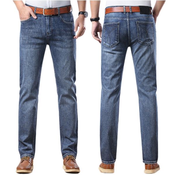 men's jeans spring summer thin denim slim fit european american high-end brand small straight pants xl666-9, Blue
men's jeans spring summer thin denim slim fit european american high-end brand small straight pants xl666-9, Blue