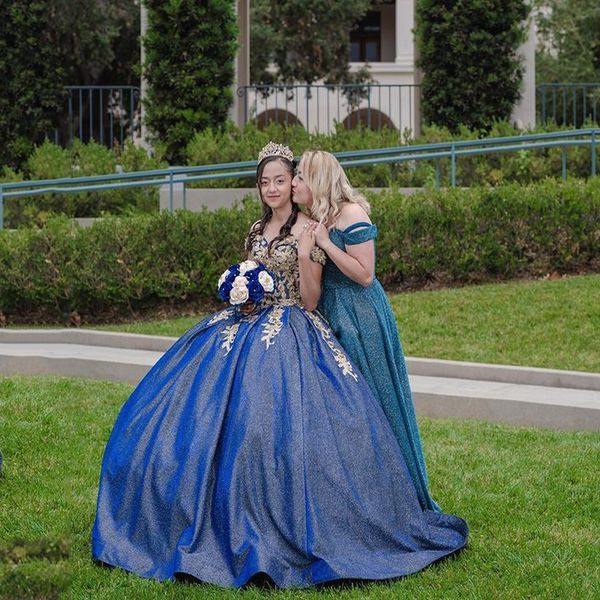 navy blue shiny quinceanera dresses gold sequin applique ball gown three quarter sleeves sweet 15 16 dress corset vestidos, Blue;red
navy blue shiny quinceanera dresses gold sequin applique ball gown three quarter sleeves sweet 15 16 dress corset vestidos, Blue;red