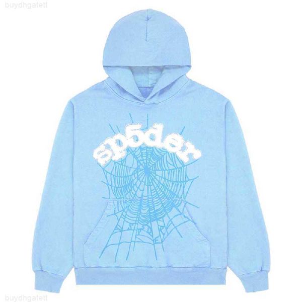 Image of Men&#039;s Hoodies Sweatshirts Sky Blue Spder Men Women Hip Hop Young Thug Spider World Wide Print Pullover G CYUC