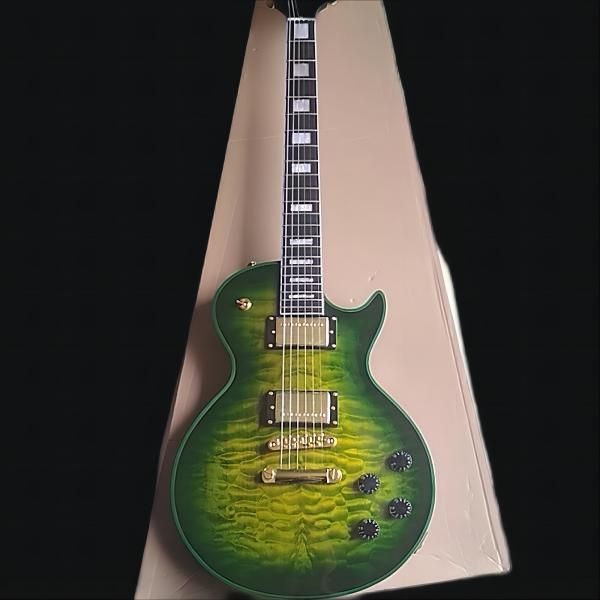 classic custom green metallic paints electric guitar with cream pickguard gold hardware258
classic custom green metallic paints electric guitar with cream pickguard gold hardware258
