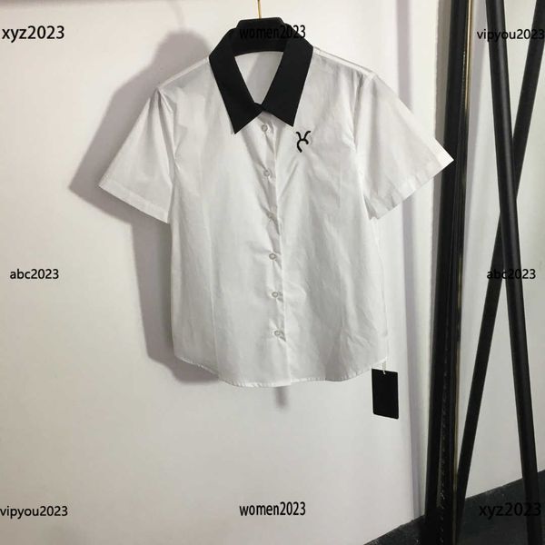 luxury designer blouse fashion contrast lapel shirt size s-l short sleeve pocket decoration shirt new arrivals, White
luxury designer blouse fashion contrast lapel shirt size s-l short sleeve pocket decoration shirt new arrivals, White