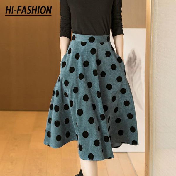 dresses hifashion women casual skirt 2022 spring autumn korean simple french elegant retro office dot designed female corduroy skirts, Black;gray
dresses hifashion women casual skirt 2022 spring autumn korean simple french elegant retro office dot designed female corduroy skirts, Black;gray
