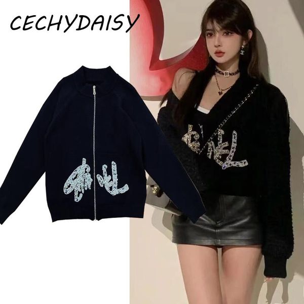sweaters runway sweater cardigans women autumn 2022 zipper long sleeve high street beading casual traf outwear pull femme clothes za, White;black
sweaters runway sweater cardigans women autumn 2022 zipper long sleeve high street beading casual traf outwear pull femme clothes za, White;black