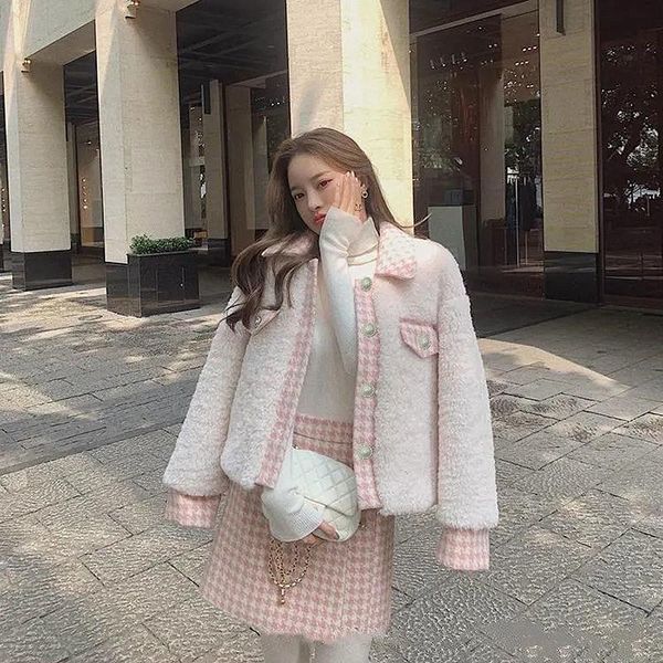 dress women winter casual retro new patchwork thick lamb wool jacket coat+temperament short skirt suit female warm sweet two piece set, White
dress women winter casual retro new patchwork thick lamb wool jacket coat+temperament short skirt suit female warm sweet two piece set, White