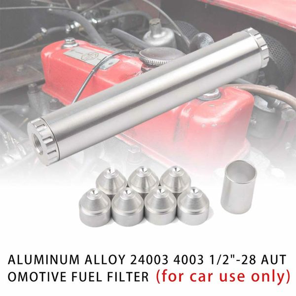 6 inch car fuel filter aluminum 1/2-28 or 5/8-24 1x7 car solvent trap for napa 4003 for wix 24003
6 inch car fuel filter aluminum 1/2-28 or 5/8-24 1x7 car solvent trap for napa 4003 for wix 24003