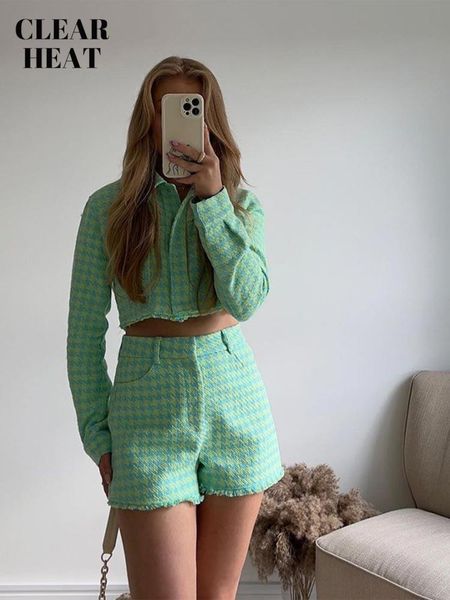 dress vintage plaid tweed two piece set women green short jacket coat + mini shorts suit 2022 spring ladies fashion streetwear outfits, White
dress vintage plaid tweed two piece set women green short jacket coat + mini shorts suit 2022 spring ladies fashion streetwear outfits, White
