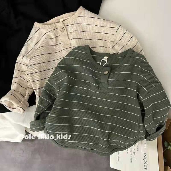 t-shirts korean children's striped t-shirt 2023 spring boys and girls' long sleeve t-shirt bottom shirt baby loose p230419, Blue
t-shirts korean children's striped t-shirt 2023 spring boys and girls' long sleeve t-shirt bottom shirt baby loose p230419, Blue