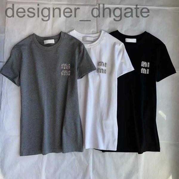 women's t-shirt designermiu tees luxury t shirt designer shirts womens early spring simple fashion crystal diamond letter casual short-, White
women's t-shirt designermiu tees luxury t shirt designer shirts womens early spring simple fashion crystal diamond letter casual short-, White