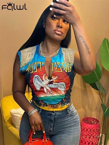 women's t-shirt fqlwl summer streetwear clothes sleeveless crop women tassel print graphics t shirts tees v neck tee t shirt female 23, White
women's t-shirt fqlwl summer streetwear clothes sleeveless crop women tassel print graphics t shirts tees v neck tee t shirt female 23, White