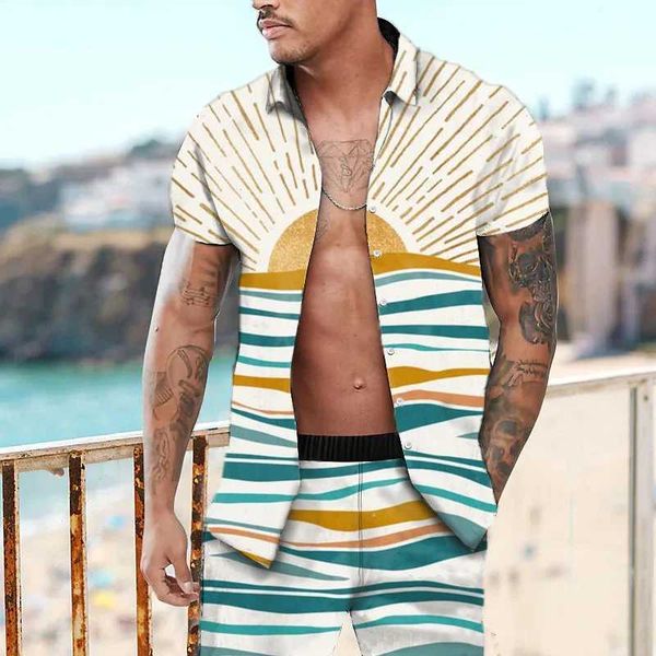 tracksuits summer beach hawaiian men's short-sleeved button-down shirt beach shorts 2 pieces set flower 3d casual men's clothes, Gray
tracksuits summer beach hawaiian men's short-sleeved button-down shirt beach shorts 2 pieces set flower 3d casual men's clothes, Gray