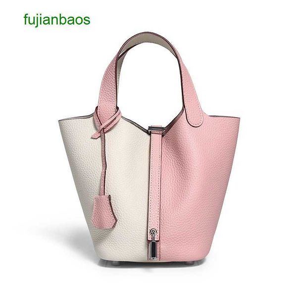 hemres picotn handbags genuine leather women's bag color matching vegetable basket layer cow original tc handbag high-grade feeling buc, Black
hemres picotn handbags genuine leather women's bag color matching vegetable basket layer cow original tc handbag high-grade feeling buc, Black