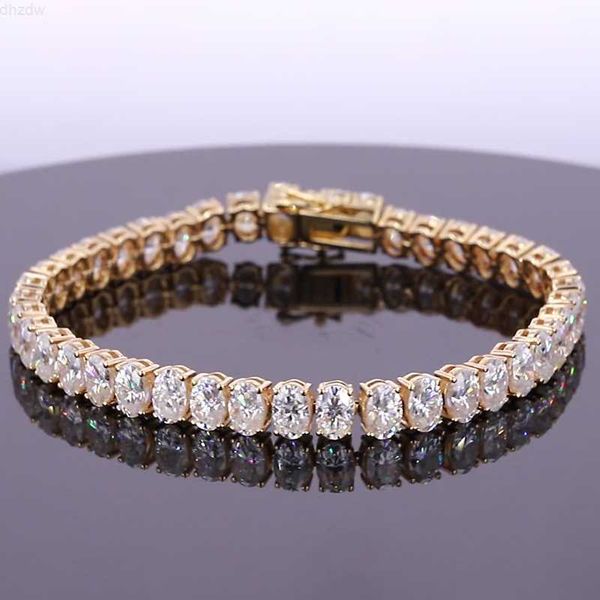 starsgem 14k white/yellow/rose gold 4*6mm oval brilliant cut moissanite tennis bracelets, Silver
starsgem 14k white/yellow/rose gold 4*6mm oval brilliant cut moissanite tennis bracelets, Silver