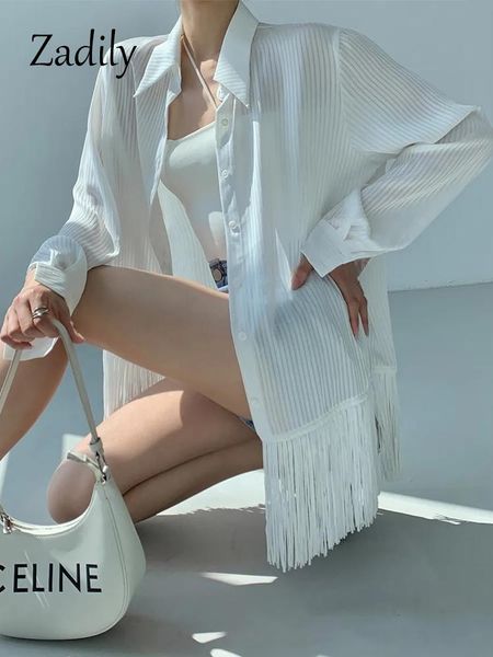 shirts zadily 2022 autumn long sleeve tassel chiffon white shirt women street style button stripe blouse casual female clothing
shirts zadily 2022 autumn long sleeve tassel chiffon white shirt women street style button stripe blouse casual female clothing