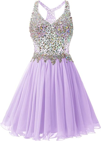 crystal tulle prom dresses deep v-neck knee-length plus size graduation cocktail homecoming party gown 07, Black
crystal tulle prom dresses deep v-neck knee-length plus size graduation cocktail homecoming party gown 07, Black