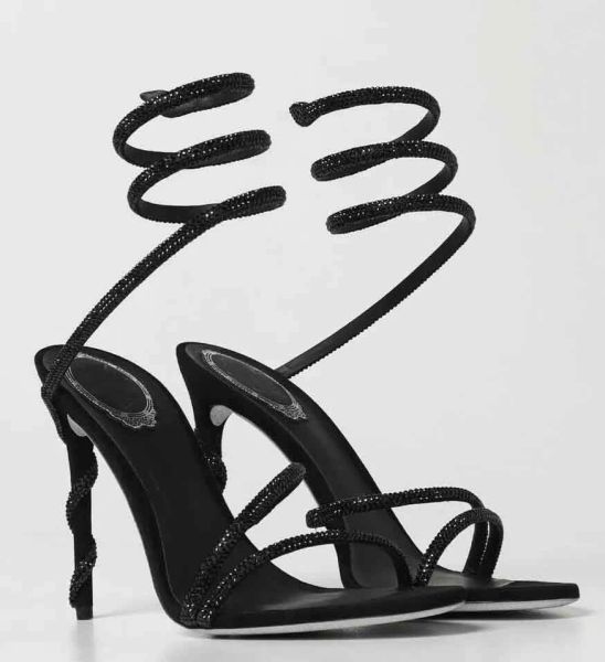 stiletto heel sandals for womens shoe rene caovilla cleo crystal studded snake strass shoes luxury designers ankle wraparound fashion 9.5cm, Black
stiletto heel sandals for womens shoe rene caovilla cleo crystal studded snake strass shoes luxury designers ankle wraparound fashion 9.5cm, Black