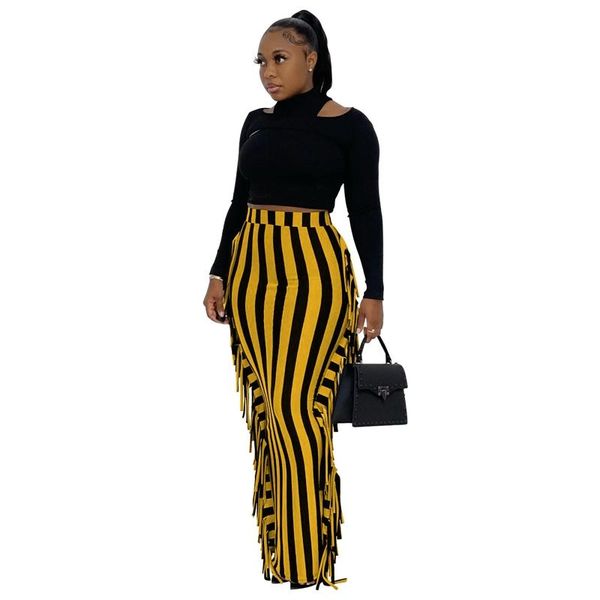 dresses stylish lady striped printed skirt 2021 autumn women high waist elastic fringe brushed tassel club party pencil long maxi skirt, White;black
dresses stylish lady striped printed skirt 2021 autumn women high waist elastic fringe brushed tassel club party pencil long maxi skirt, White;black