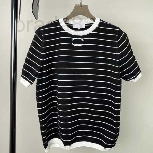 women's knits & tees designer wool knitted short sleeved women style fashion stripe contrast thin round neck t-shirt btil, White
women's knits & tees designer wool knitted short sleeved women style fashion stripe contrast thin round neck t-shirt btil, White