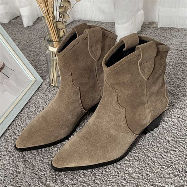suede ankle boots for women chunky high heel short booties slip-on chelsea boots casual pointed toe botas mujer 230419, Black
suede ankle boots for women chunky high heel short booties slip-on chelsea boots casual pointed toe botas mujer 230419, Black
