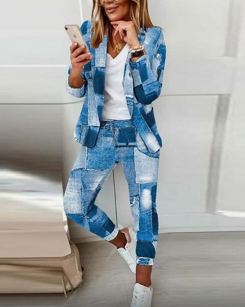 pants women's blazer suits set woman 2 pieces denim look print shawl collar blazer pants set female fashion clothes 2022 casual, White
pants women's blazer suits set woman 2 pieces denim look print shawl collar blazer pants set female fashion clothes 2022 casual, White