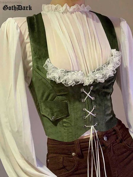 goth dark fairy grunge aesthetic vintage corset retro y2k gothic velvet bandage ruffles tank women fall 90s streetwear 0419, White
goth dark fairy grunge aesthetic vintage corset retro y2k gothic velvet bandage ruffles tank women fall 90s streetwear 0419, White
