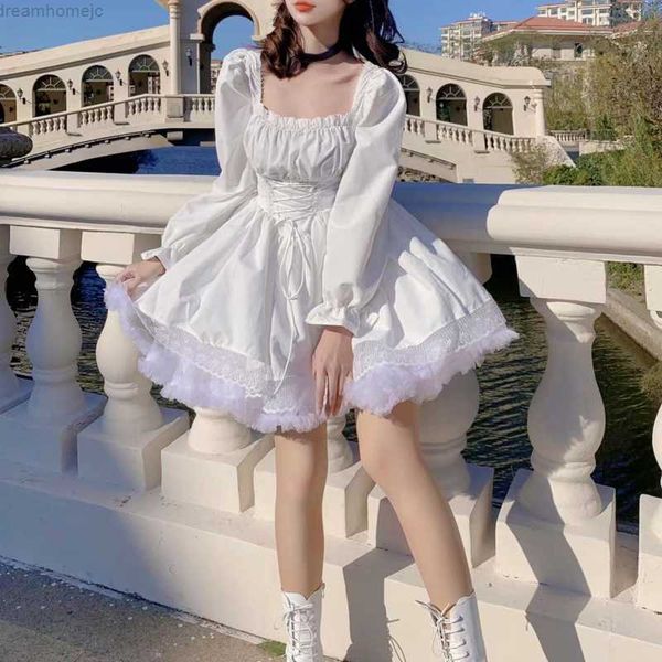 lolita dress party evening women vintage lace y2k mini dress female kawaii clothing 2021 spring one piece dress korea white 0419, Black;gray
lolita dress party evening women vintage lace y2k mini dress female kawaii clothing 2021 spring one piece dress korea white 0419, Black;gray